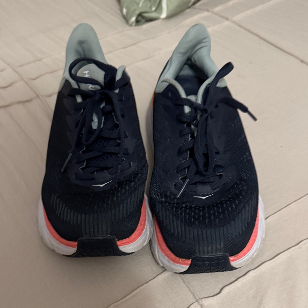 Hoka Kids Sneakers in Navy and Coral
